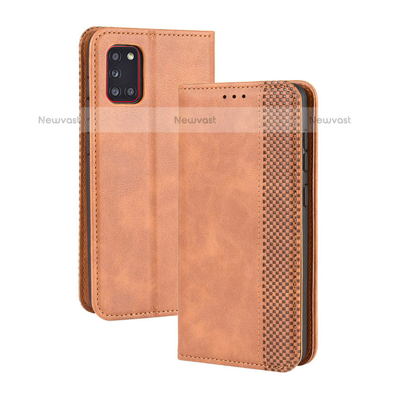 Leather Case Stands Flip Cover Holder BY4 for Samsung Galaxy A31