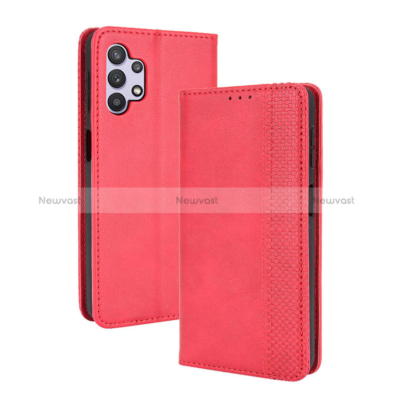 Leather Case Stands Flip Cover Holder BY4 for Samsung Galaxy A32 4G