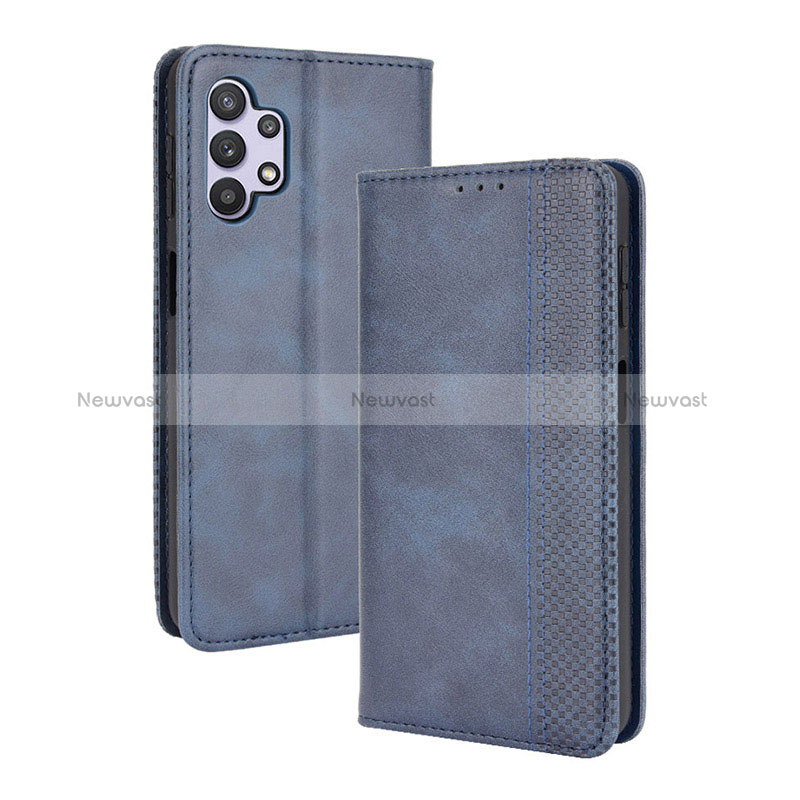 Leather Case Stands Flip Cover Holder BY4 for Samsung Galaxy A32 4G