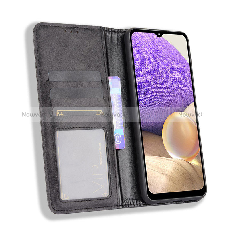 Leather Case Stands Flip Cover Holder BY4 for Samsung Galaxy A32 5G