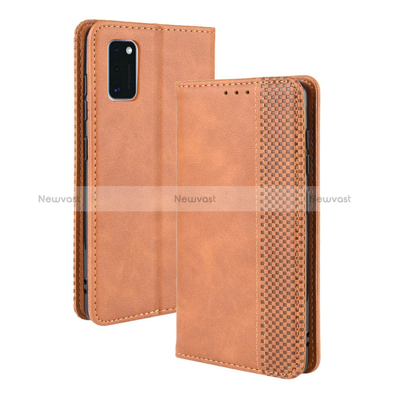 Leather Case Stands Flip Cover Holder BY4 for Samsung Galaxy A41