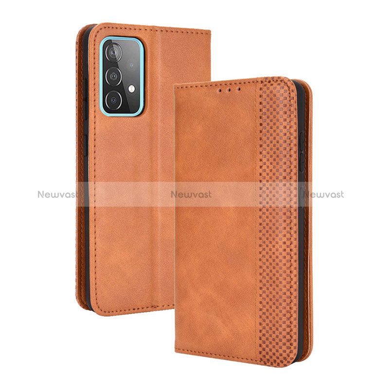 Leather Case Stands Flip Cover Holder BY4 for Samsung Galaxy A52 4G