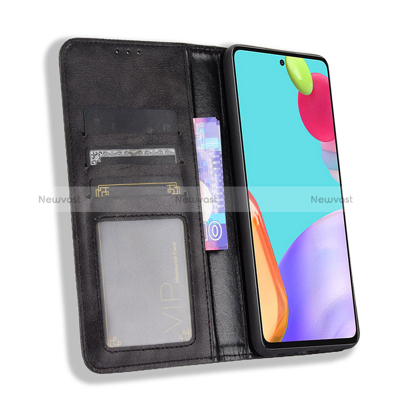 Leather Case Stands Flip Cover Holder BY4 for Samsung Galaxy A52 4G