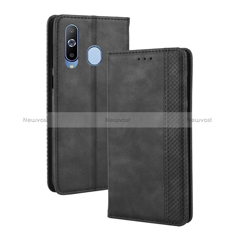 Leather Case Stands Flip Cover Holder BY4 for Samsung Galaxy A60