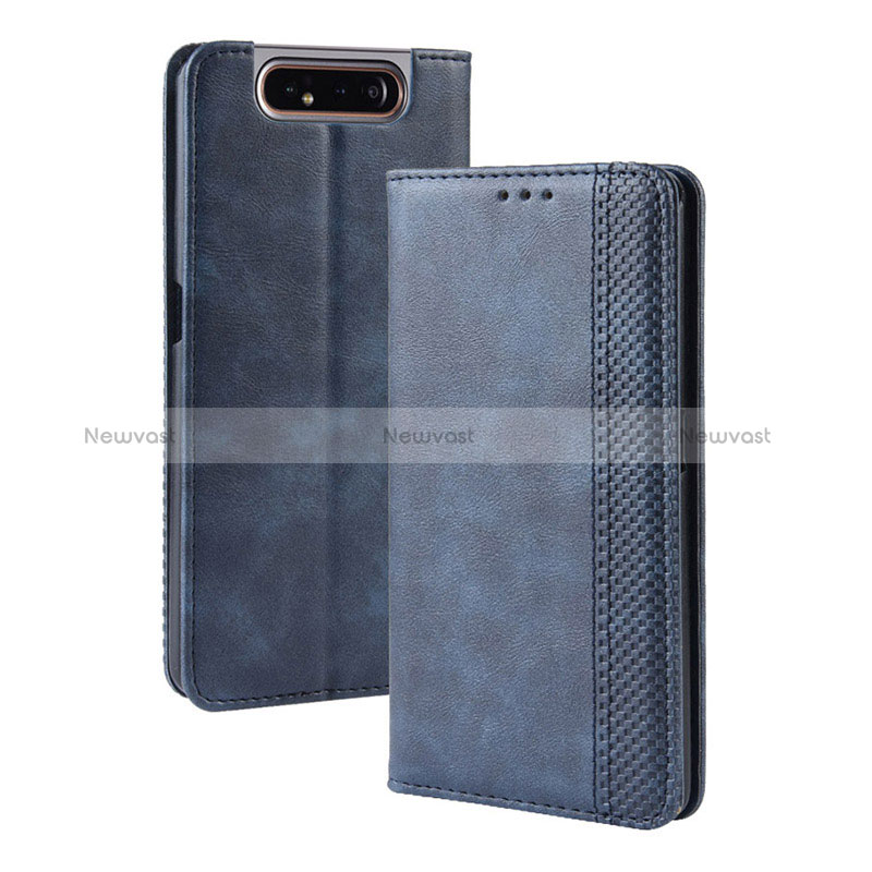 Leather Case Stands Flip Cover Holder BY4 for Samsung Galaxy A80