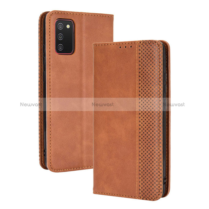 Leather Case Stands Flip Cover Holder BY4 for Samsung Galaxy M02s