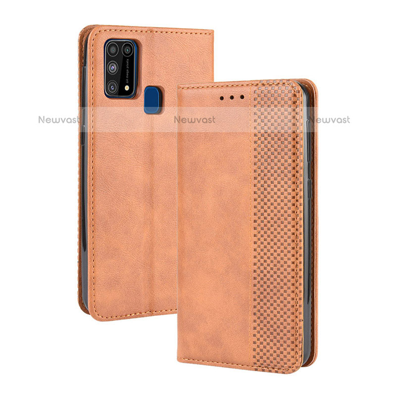 Leather Case Stands Flip Cover Holder BY4 for Samsung Galaxy M31