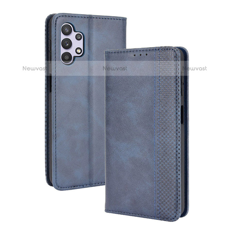 Leather Case Stands Flip Cover Holder BY4 for Samsung Galaxy M32 5G