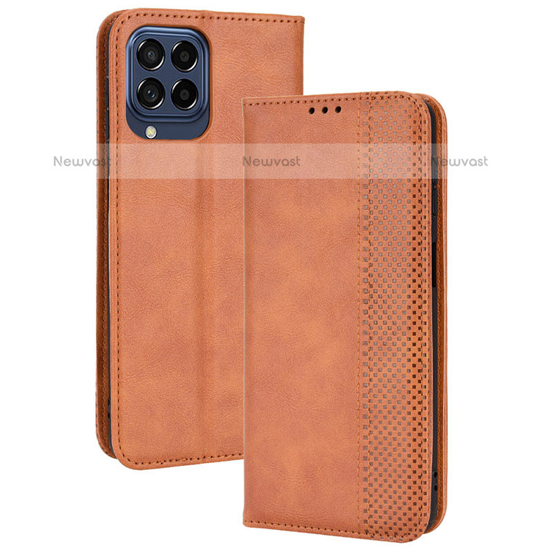 Leather Case Stands Flip Cover Holder BY4 for Samsung Galaxy M33 5G