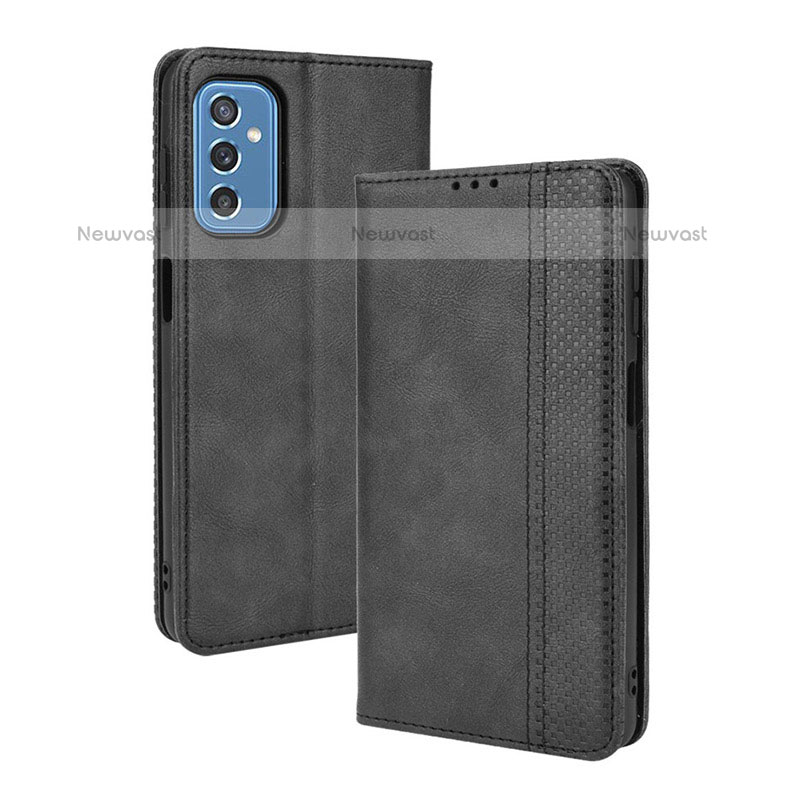 Leather Case Stands Flip Cover Holder BY4 for Samsung Galaxy M52 5G