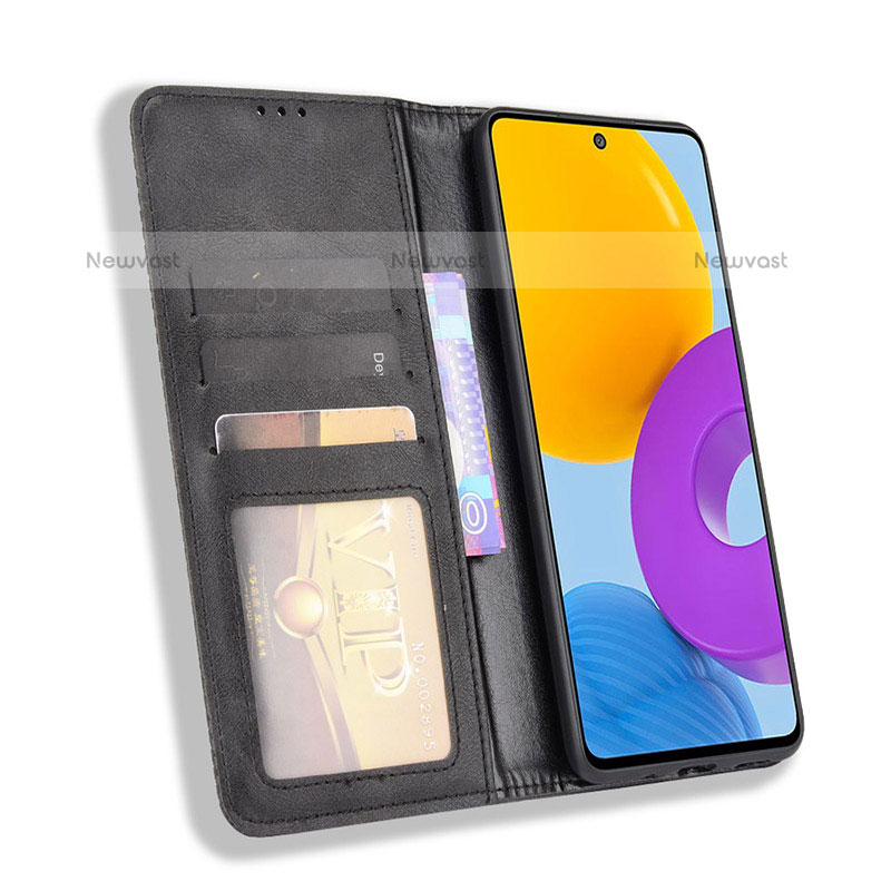 Leather Case Stands Flip Cover Holder BY4 for Samsung Galaxy M52 5G