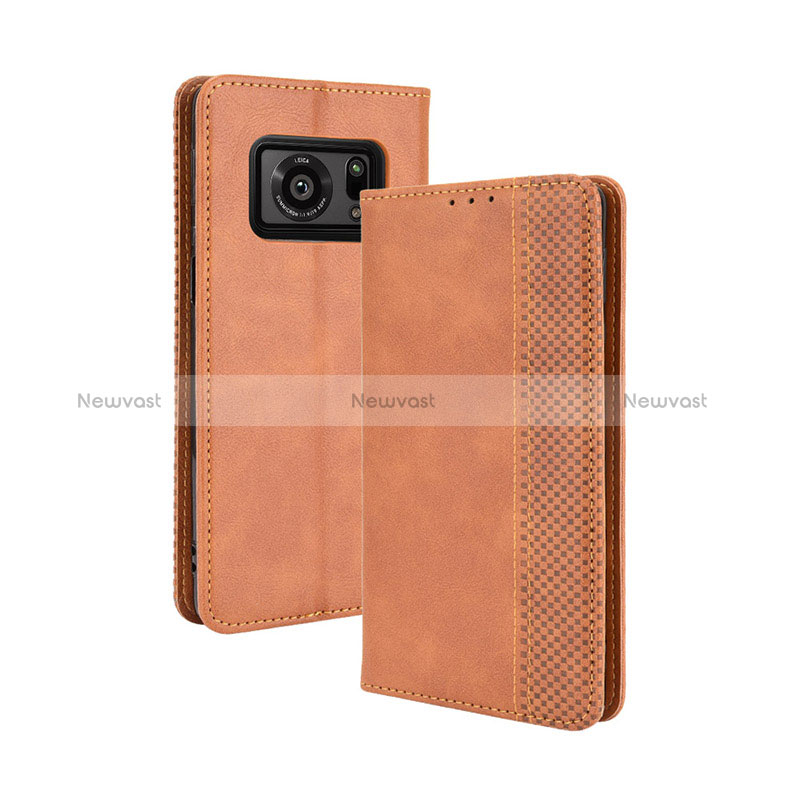 Leather Case Stands Flip Cover Holder BY4 for Sharp Aquos R6