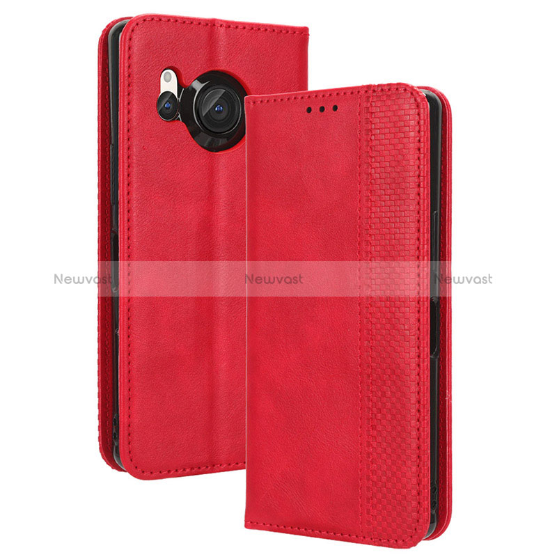 Leather Case Stands Flip Cover Holder BY4 for Sharp Aquos R8