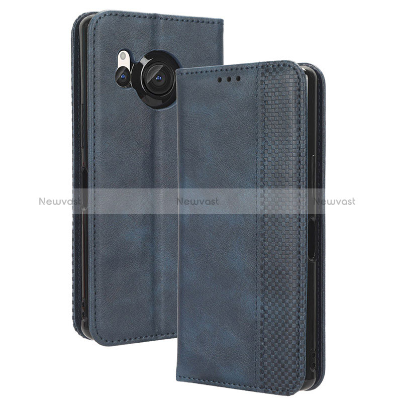 Leather Case Stands Flip Cover Holder BY4 for Sharp Aquos R8