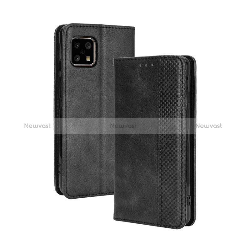 Leather Case Stands Flip Cover Holder BY4 for Sharp Aquos Sense5G