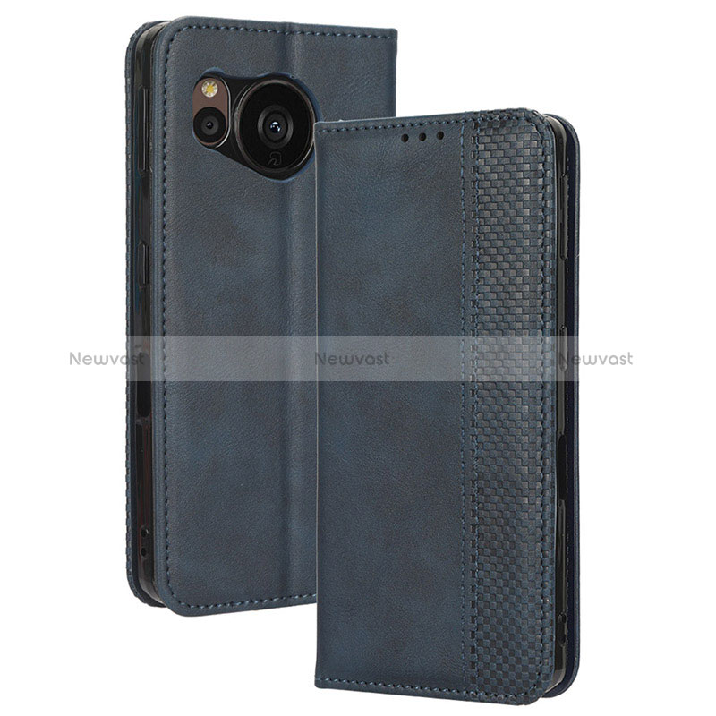 Leather Case Stands Flip Cover Holder BY4 for Sharp Aquos Sense7