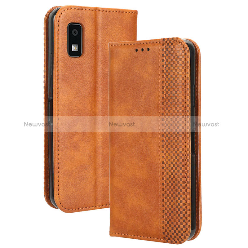 Leather Case Stands Flip Cover Holder BY4 for Sharp Aquos wish3