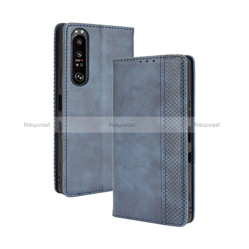 Leather Case Stands Flip Cover Holder BY4 for Sony Xperia 1 III