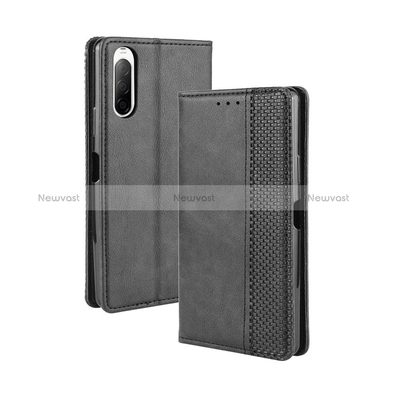 Leather Case Stands Flip Cover Holder BY4 for Sony Xperia 10 II