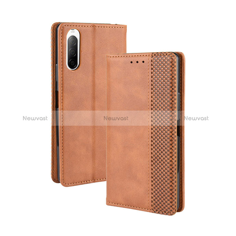 Leather Case Stands Flip Cover Holder BY4 for Sony Xperia 10 II