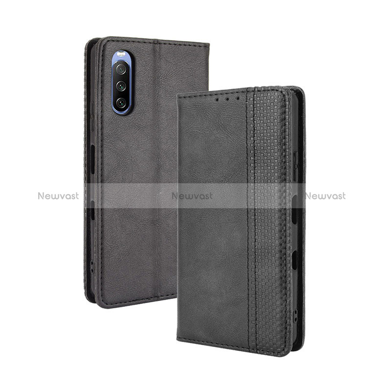 Leather Case Stands Flip Cover Holder BY4 for Sony Xperia 10 III SO-52B