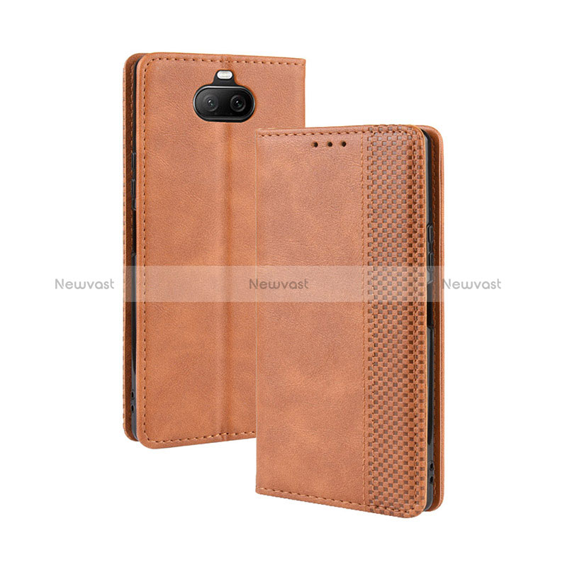 Leather Case Stands Flip Cover Holder BY4 for Sony Xperia 8