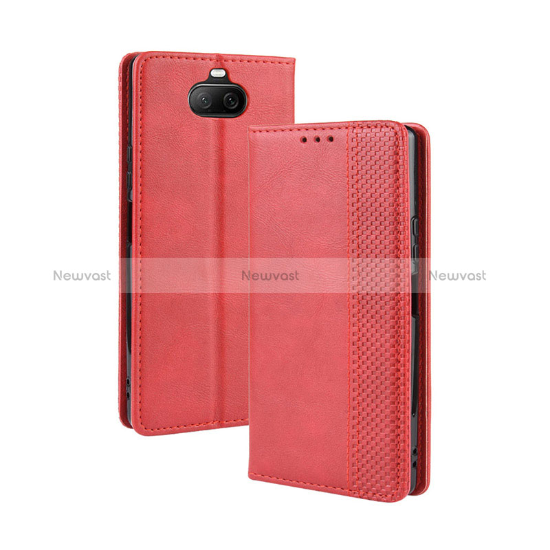 Leather Case Stands Flip Cover Holder BY4 for Sony Xperia 8 Lite