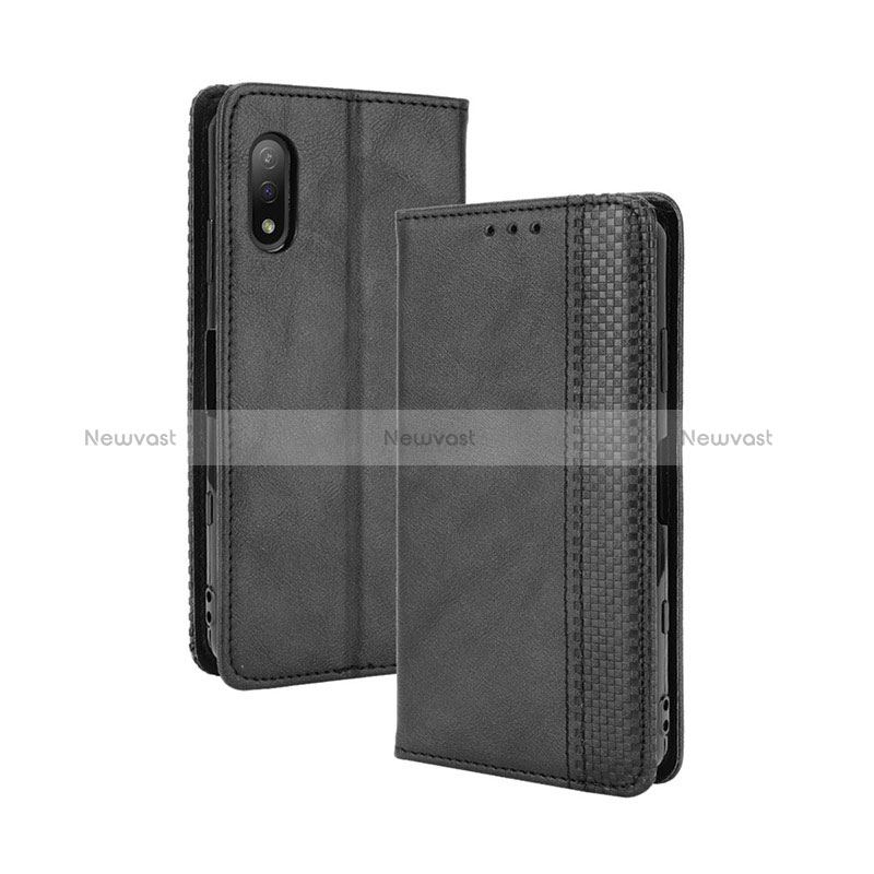 Leather Case Stands Flip Cover Holder BY4 for Sony Xperia Ace II SO-41B