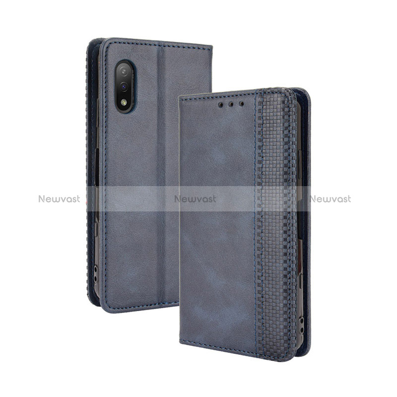Leather Case Stands Flip Cover Holder BY4 for Sony Xperia Ace II SO-41B