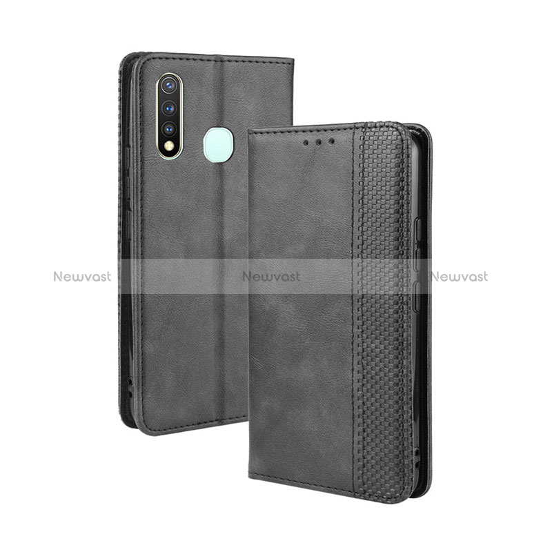 Leather Case Stands Flip Cover Holder BY4 for Vivo iQOO U3 4G