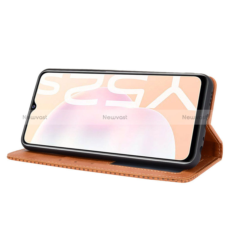 Leather Case Stands Flip Cover Holder BY4 for Vivo iQOO U3 5G