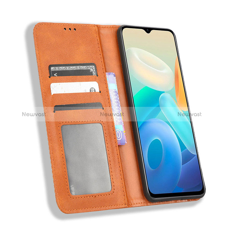 Leather Case Stands Flip Cover Holder BY4 for Vivo iQOO Z6 Lite 5G