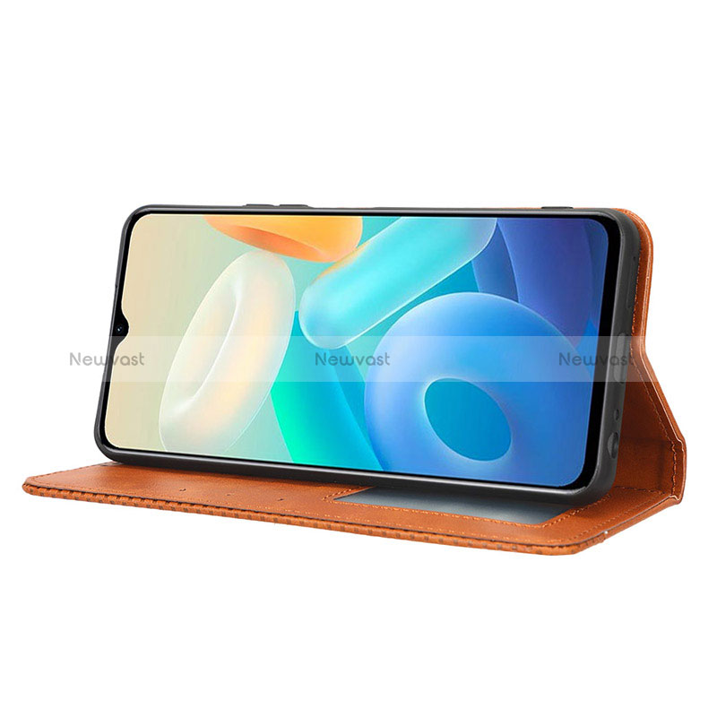 Leather Case Stands Flip Cover Holder BY4 for Vivo iQOO Z6 Lite 5G