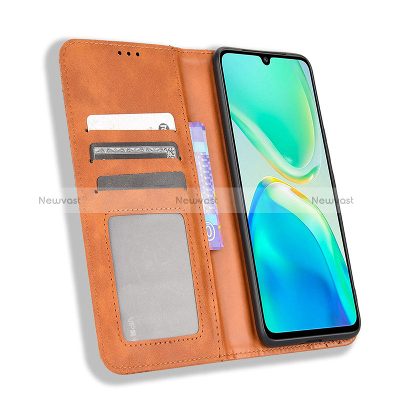 Leather Case Stands Flip Cover Holder BY4 for Vivo T1 5G