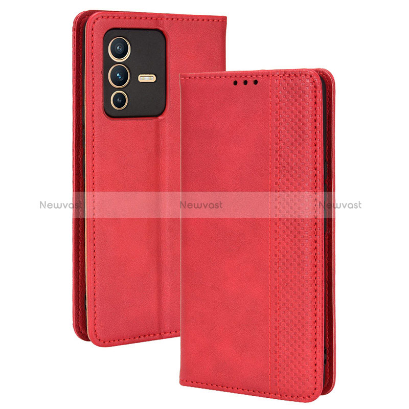 Leather Case Stands Flip Cover Holder BY4 for Vivo V23 5G