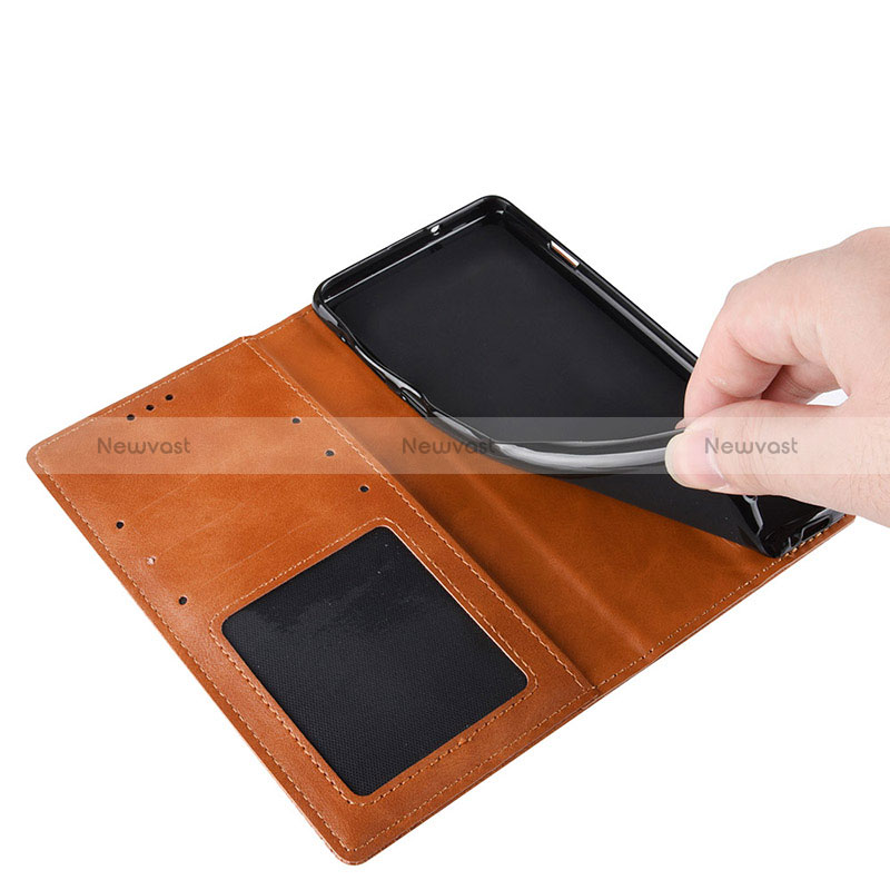 Leather Case Stands Flip Cover Holder BY4 for Vivo V27 5G