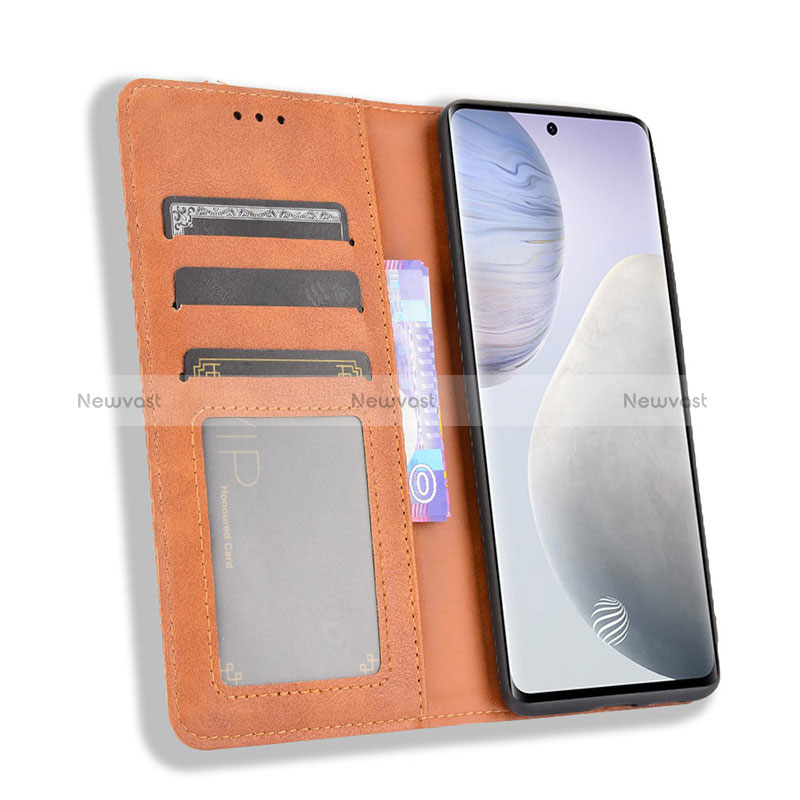 Leather Case Stands Flip Cover Holder BY4 for Vivo X60 Pro+ Plus 5G