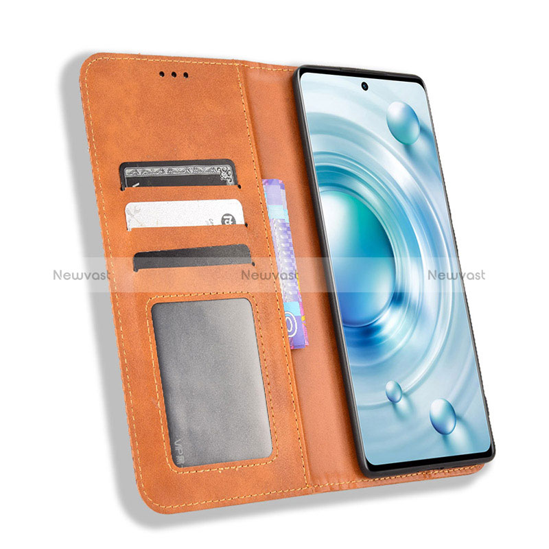 Leather Case Stands Flip Cover Holder BY4 for Vivo X80 5G