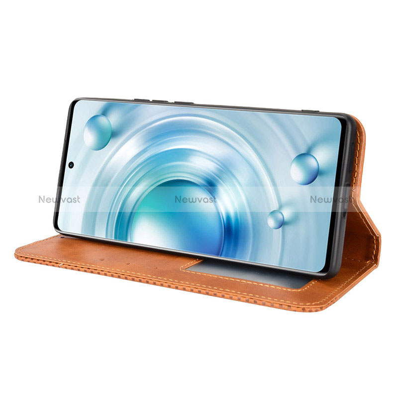 Leather Case Stands Flip Cover Holder BY4 for Vivo X80 5G