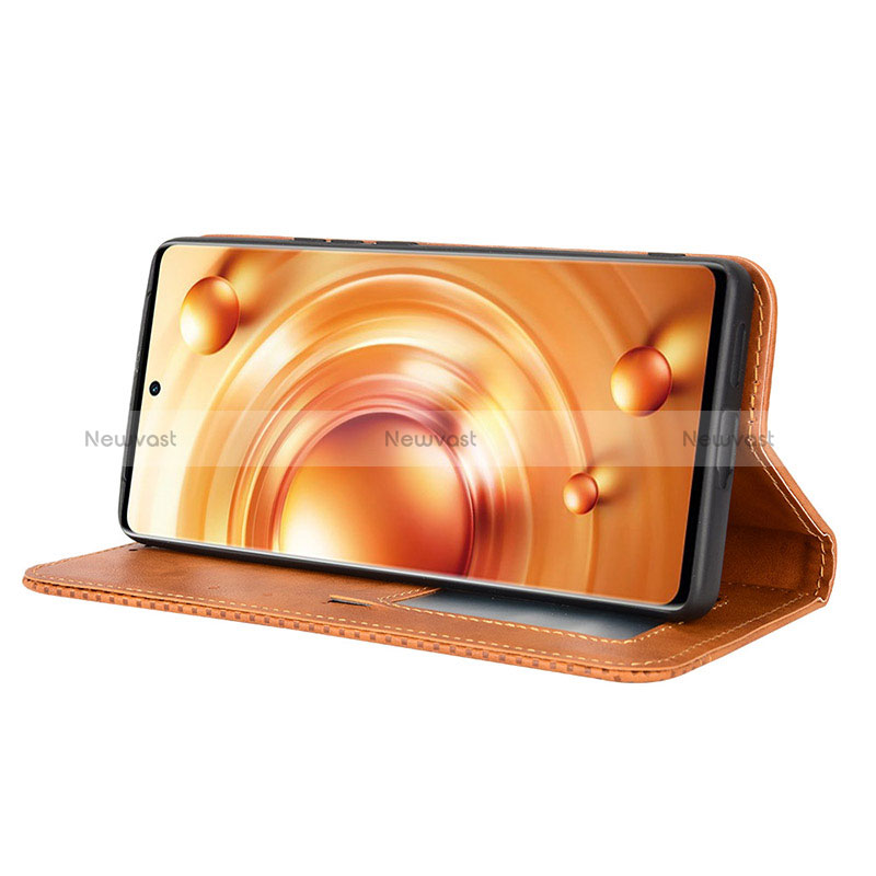 Leather Case Stands Flip Cover Holder BY4 for Vivo X80 Pro 5G