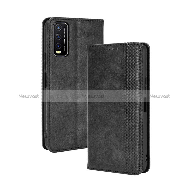 Leather Case Stands Flip Cover Holder BY4 for Vivo Y12A