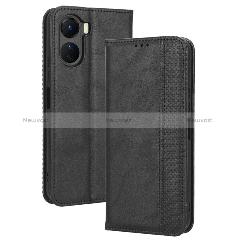 Leather Case Stands Flip Cover Holder BY4 for Vivo Y16