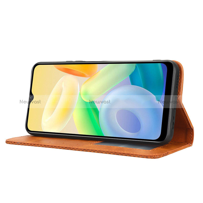 Leather Case Stands Flip Cover Holder BY4 for Vivo Y16