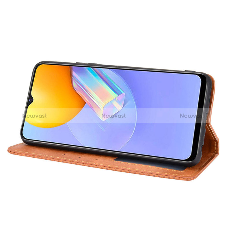 Leather Case Stands Flip Cover Holder BY4 for Vivo Y31 (2021)