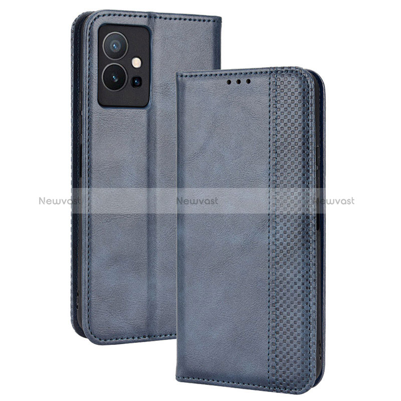 Leather Case Stands Flip Cover Holder BY4 for Vivo Y33e 5G