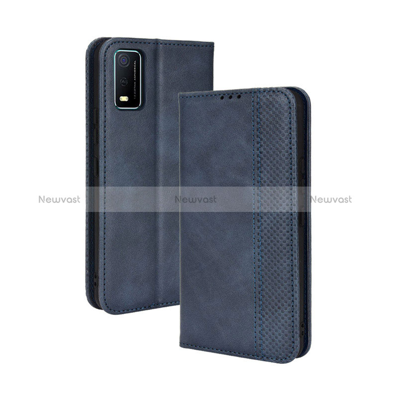 Leather Case Stands Flip Cover Holder BY4 for Vivo Y3s (2021)