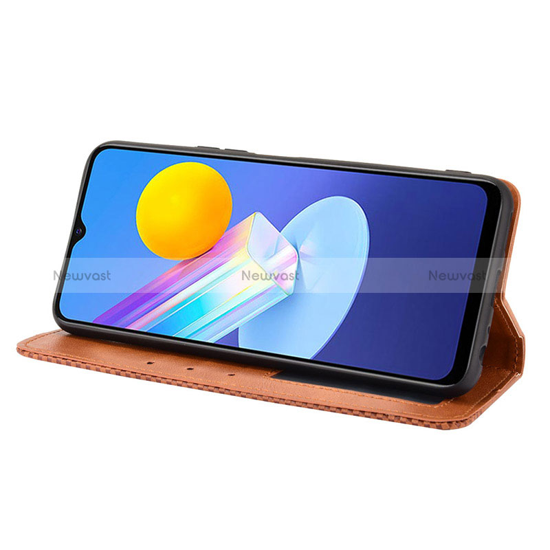 Leather Case Stands Flip Cover Holder BY4 for Vivo Y52 5G