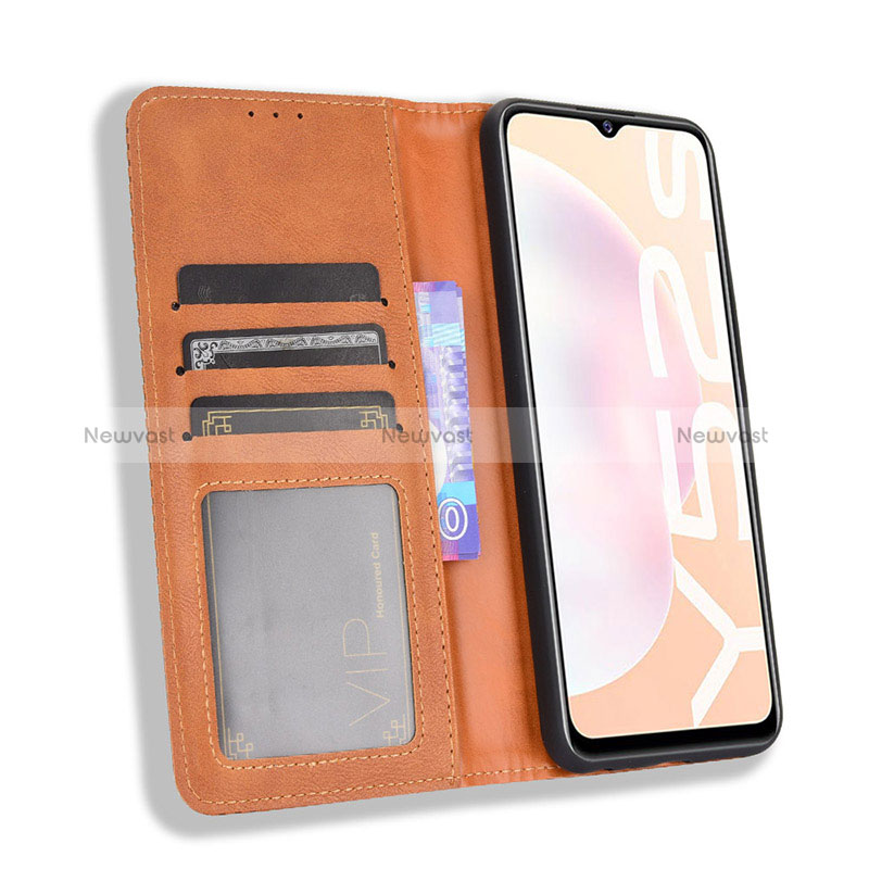 Leather Case Stands Flip Cover Holder BY4 for Vivo Y52s 5G