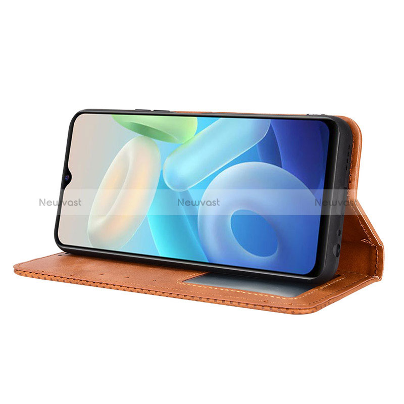 Leather Case Stands Flip Cover Holder BY4 for Vivo Y55s 5G