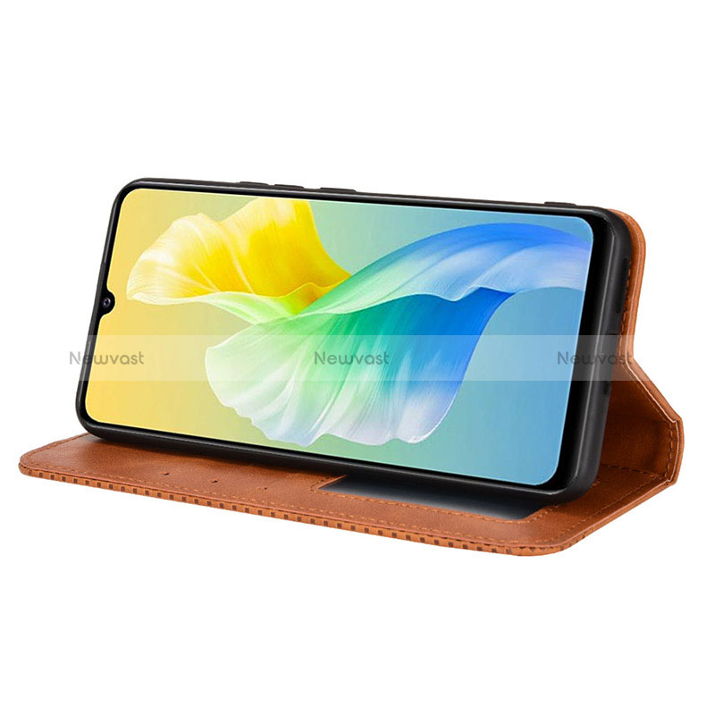 Leather Case Stands Flip Cover Holder BY4 for Vivo Y75 4G